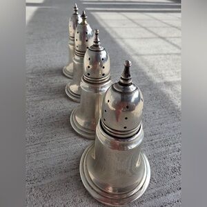Vintage Revere Silversmiths Sterling Silver Salt & Pepper Marked 802